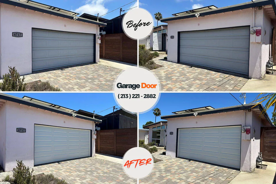 Before and after: garage door repair Bradley, WV